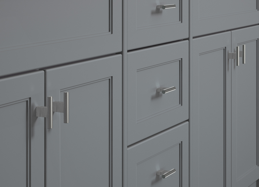 Chrome Knurled TBar Handle (Pair) Atlanta Bathrooms