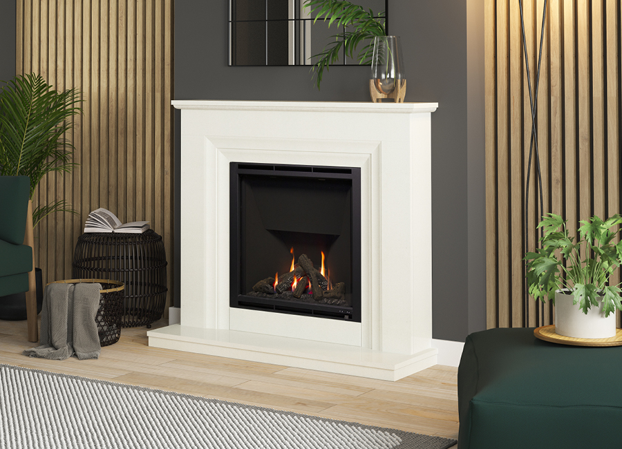 Greenwood Flare Collection Marble Gas Fireplace