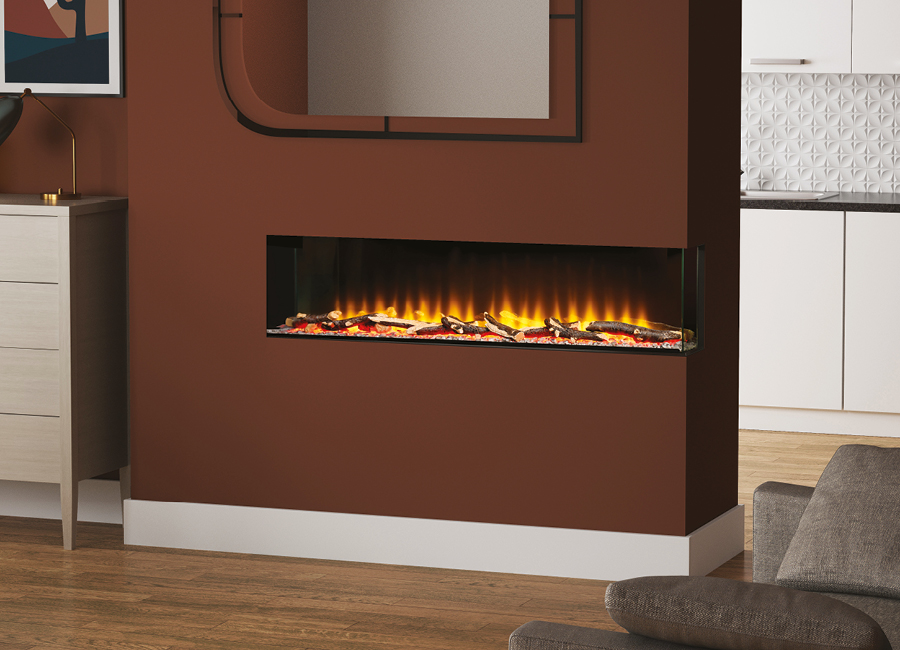 Invision Flare Collection Inset Wall Mounted Electric Fire